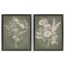 Stupell Industries Wildflower Silhouettes on Green 2pc Floating Frame Set By Cat Thurman Designs